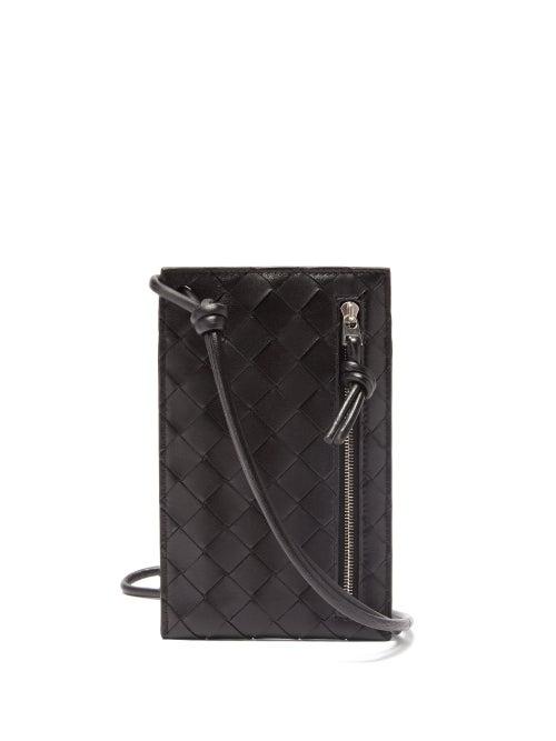 Matchesfashion.com Bottega Veneta - Zipped Intrecciato-leather Pouch - Mens - Black