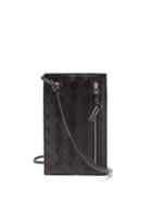 Matchesfashion.com Bottega Veneta - Zipped Intrecciato-leather Pouch - Mens - Black