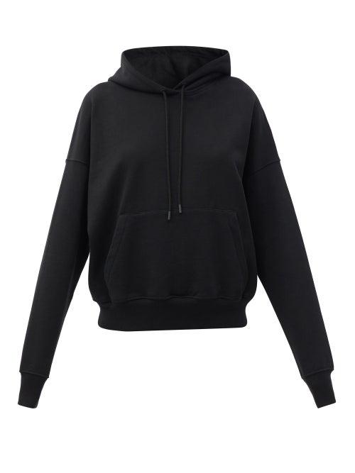 Matchesfashion.com Wardrobe. Nyc - Release 03 Cropped Cotton-jersey Hooded Sweatshirt - Womens - Black