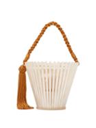 Matchesfashion.com Montunas - Lirio Trellis Pearlescent-acetate Bucket Bag - Womens - White Multi