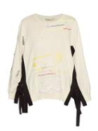 Christopher Kane Stitch-detailed Tie-side Cotton Sweater