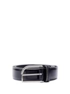 Matchesfashion.com Maison Margiela - Topstitched Smooth-leather Belt - Mens - Black