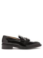 Matchesfashion.com Ami - Fringed Leather Moccasins - Mens - Black