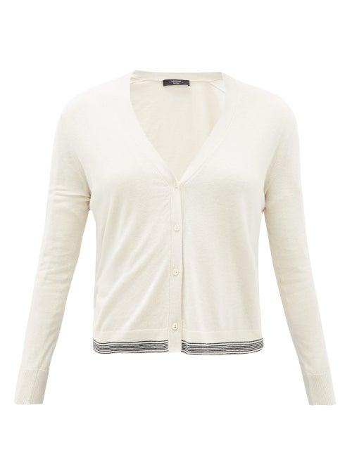 Matchesfashion.com Weekend Max Mara - Mendoza Cardigan - Womens - Beige Multi