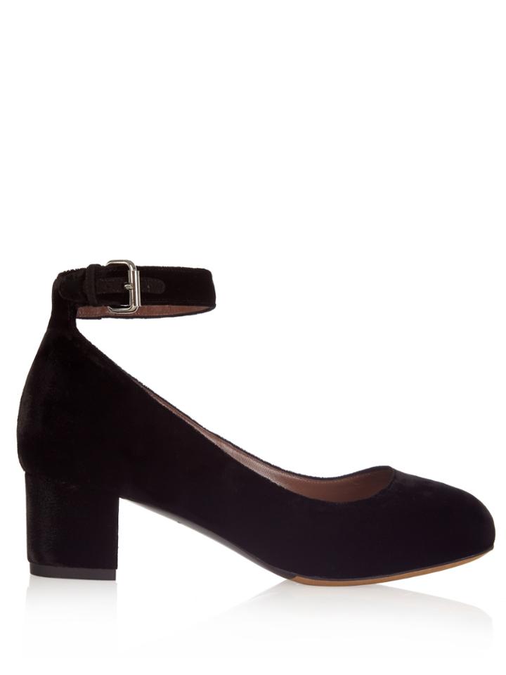 Tabitha Simmons Martha Velvet Block-heel Pumps