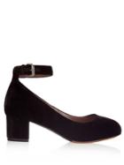 Tabitha Simmons Martha Velvet Block-heel Pumps