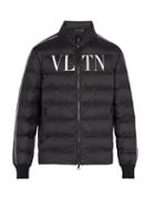 Matchesfashion.com Valentino - Vltn Print Quilted Down Jacket - Mens - Black