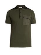 Valentino Bi-colour Flapped-pocket Polo Shirt