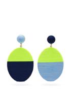 Matchesfashion.com Maryjane Claverol - Sissi Mismatched Drop Clip Earrings - Womens - Blue