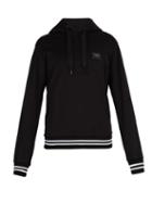 Matchesfashion.com Dolce & Gabbana - Logo Patch Cotton Hooded Sweatshirt - Mens - Black