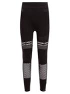 Matchesfashion.com Adidas By Stella Mccartney - Warp Knit Laser Cut Leggings - Womens - Black