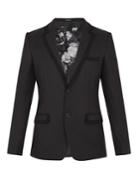 Alexander Mcqueen Embroidered-trim Notch-lapel Wool Blazer