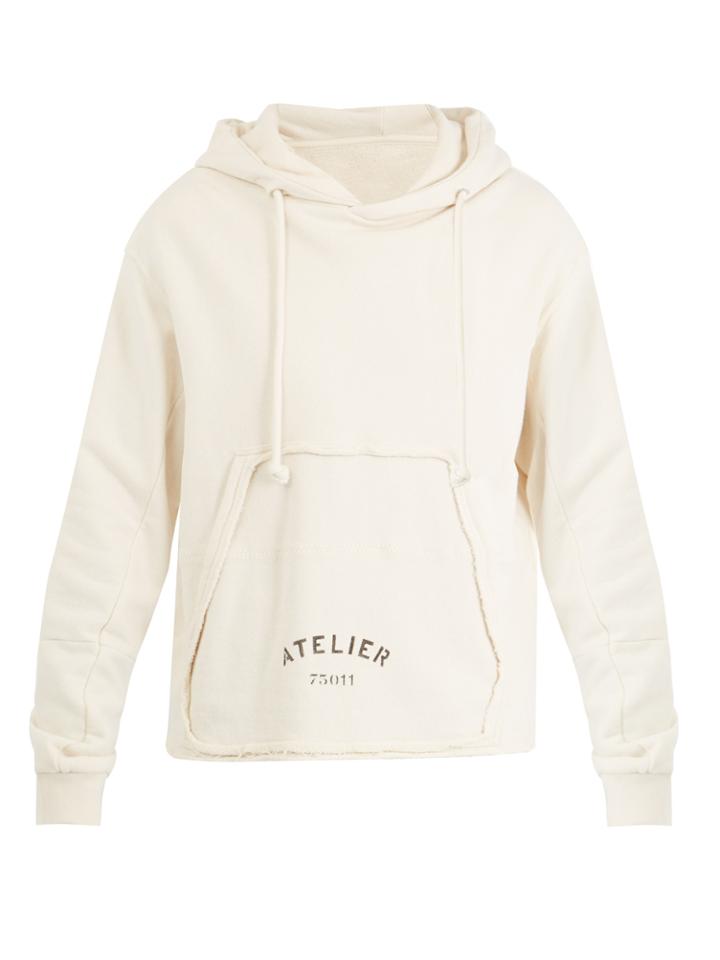 Maison Margiela Raw-edge Cotton Sweatshirt
