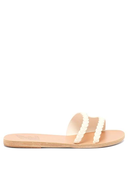 Matchesfashion.com Ancient Greek Sandals - Ieria Braided Leather Slides - Womens - White