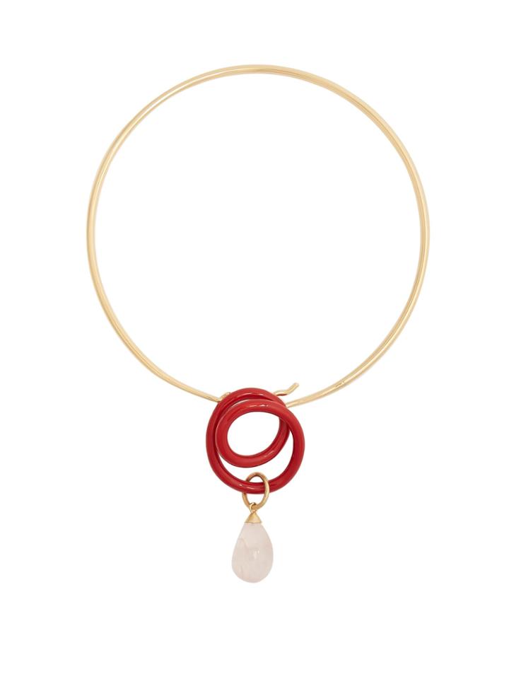 Peter Pilotto Spiral And Quartz Embellished Choker