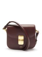 A.p.c. - Grace Small Leather Cross-body Bag - Womens - Burgundy