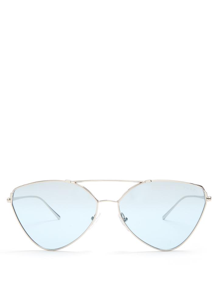 Prada Eyewear Aviator Metal Sunglasses
