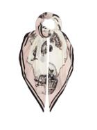 Matchesfashion.com Raey - Kitten-print Silk Scarf - Womens - Pink Print