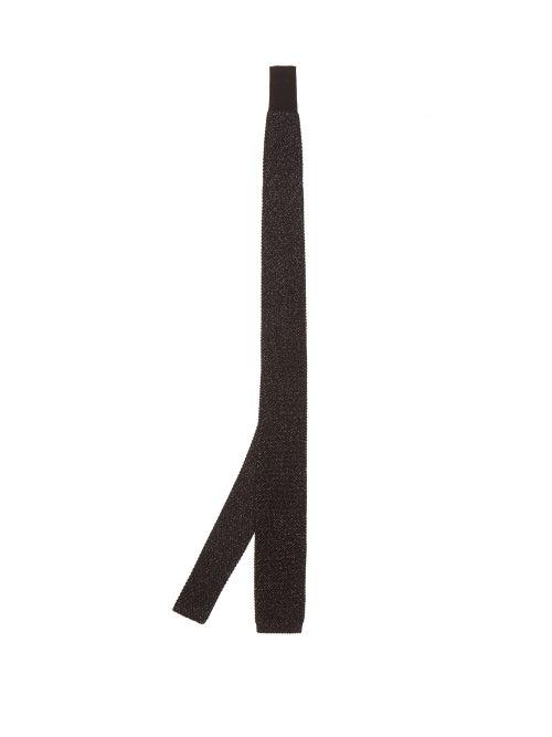 Matchesfashion.com Paul Smith - Silk-blend Lam-knit Tie - Mens - Black