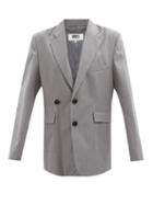 Mm6 Maison Margiela - Pinstriped Twill Blazer - Womens - Grey