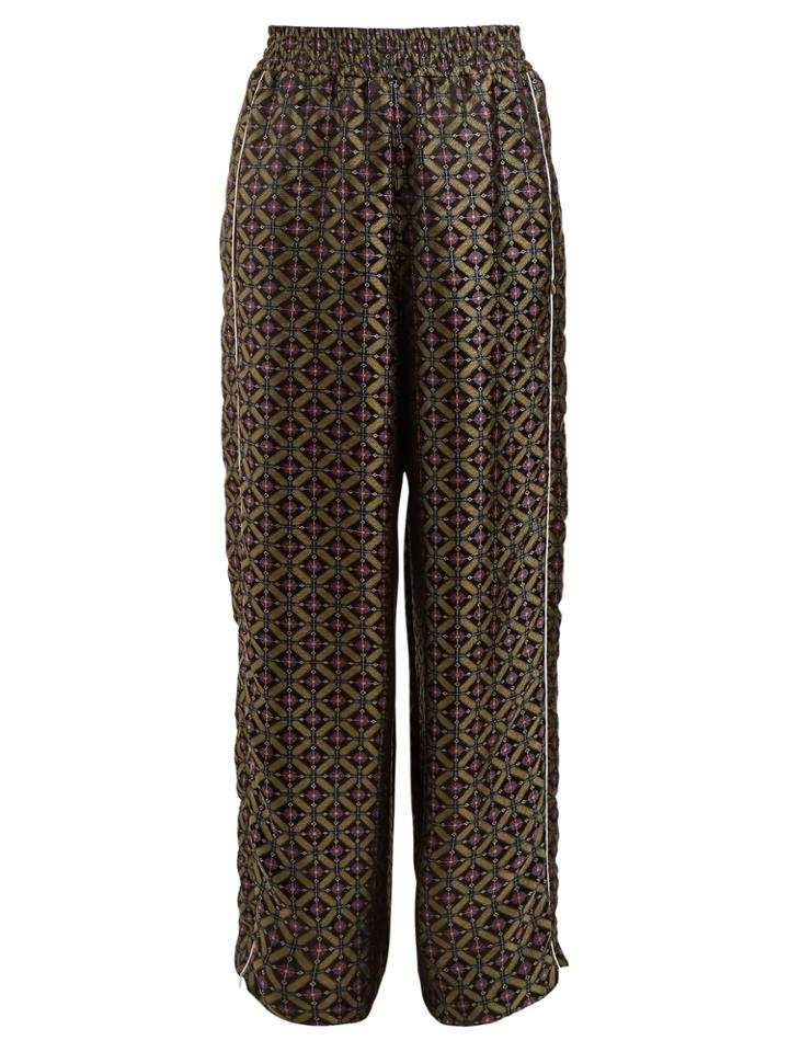 Golden Goose Deluxe Brand Wide-leg Geometric-jacquard Trousers