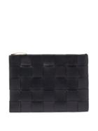 Matchesfashion.com Bottega Veneta - Intrecciato-leather Pouch - Womens - Black