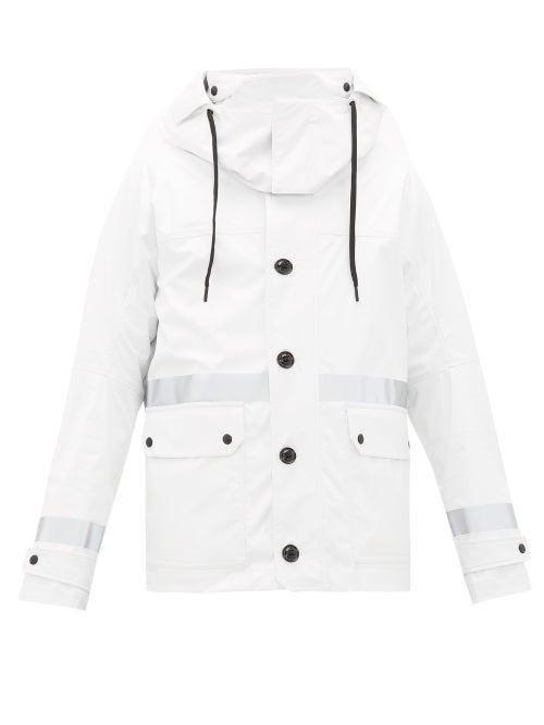 Matchesfashion.com Moncler - Paillon Logo-patch Technical Hooded Parka - Mens - White