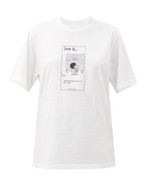 Matchesfashion.com Vetements - Love Is. You Are Here Cotton-jersey T-shirt - Womens - White