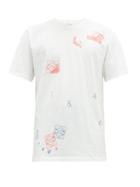 Matchesfashion.com Loewe - Sketched Anagram Print Cotton T Shirt - Mens - White