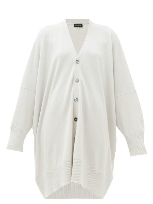 Matchesfashion.com Eskandar - Long-line Cashmere Cardigan - Womens - Light Grey