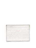 Matchesfashion.com Balenciaga - Bazar Leather Cardholder - Womens - Silver