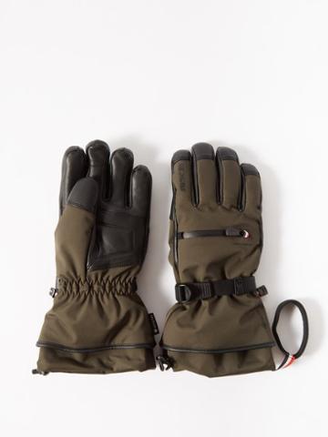 Moncler Grenoble - Padded Softshell Gloves - Mens - Khaki