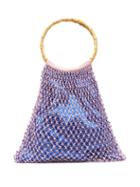Matchesfashion.com My Beachy Side - Aphrodite Bamboo Handle Beaded Crochet Bag - Womens - Blue Multi