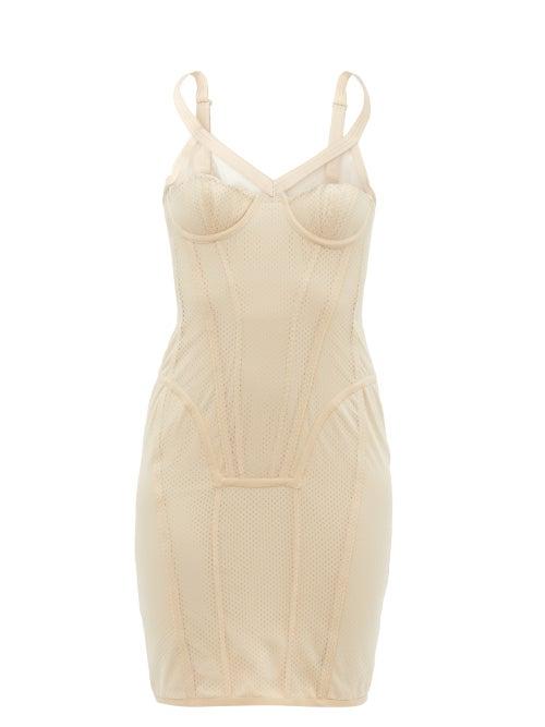 Ladies Rtw Burberry - Tricot-mesh Corset Dress - Womens - Beige