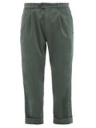 Matchesfashion.com J.w. Brine - Chelsea Turn Up Cuff Cotton Blend Trousers - Mens - Green