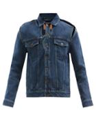 Matchesfashion.com Y/project - Peep Show Organic-cotton Denim Jacket - Mens - Navy