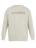 Maison Kitsuné Courage-print Cotton-jersey Sweatshirt