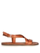 Salvatore Ferragamo Nostro Crossover Leather Sandals