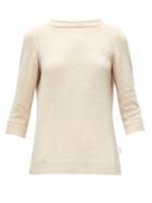Matchesfashion.com Marni - Boat-neck Crop-sleeved Sweater - Womens - Beige
