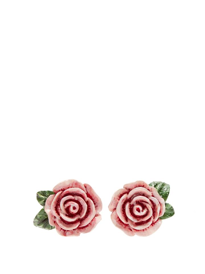 Dolce & Gabbana Rose Resin Earrings