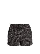 Matchesfashion.com Dolce & Gabbana - Polka Dot Heart Print Swim Shorts - Mens - Black