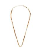 Matchesfashion.com Azlee - Agate & 18kt Gold Beaded Necklace - Womens - White Multi