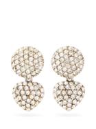 Matchesfashion.com Saint Laurent - Crystal-drop Clip Earrings - Womens - Crystal