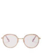 Matchesfashion.com Chlo - Round Engraved Glasses - Womens - Clear
