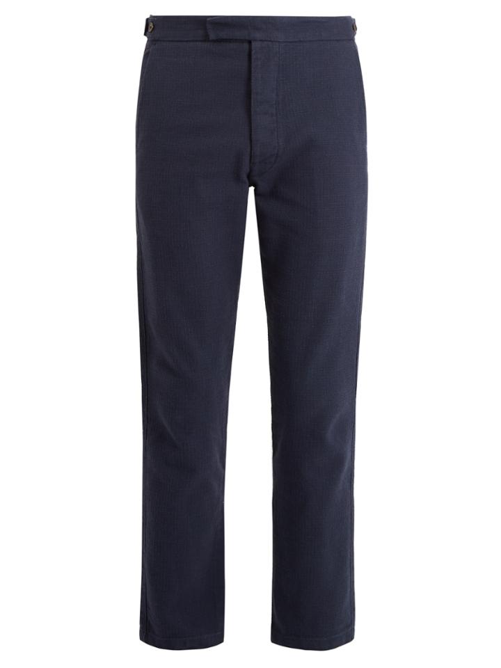 Maison Kitsuné Nico Straight-leg Cotton Trousers