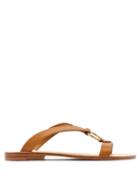 Matchesfashion.com A.p.c. - Norma Cross Over Leather Slides - Womens - Tan