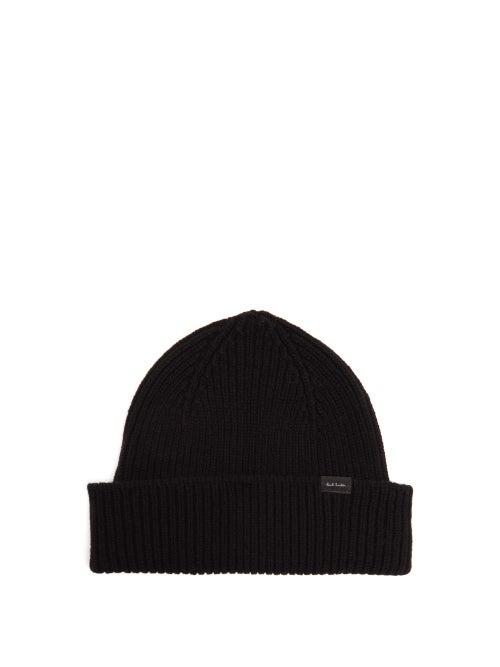 Matchesfashion.com Paul Smith - Knitted Cashmere-blend Beanie Hat - Mens - Black