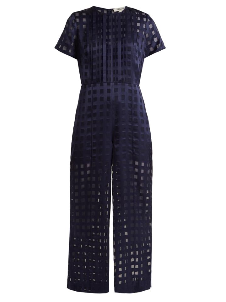 Diane Von Furstenberg Pleat-front Wide-leg Jumpsuit