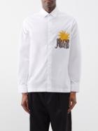 Jacquemus - Baou Logo-embroidered Cotton-poplin Shirt - Mens - White Yellow
