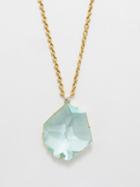 Irene Neuwirth - Gemmy Gem Diamond, Aquamarine & 18kt Gold Necklace - Womens - Blue Multi
